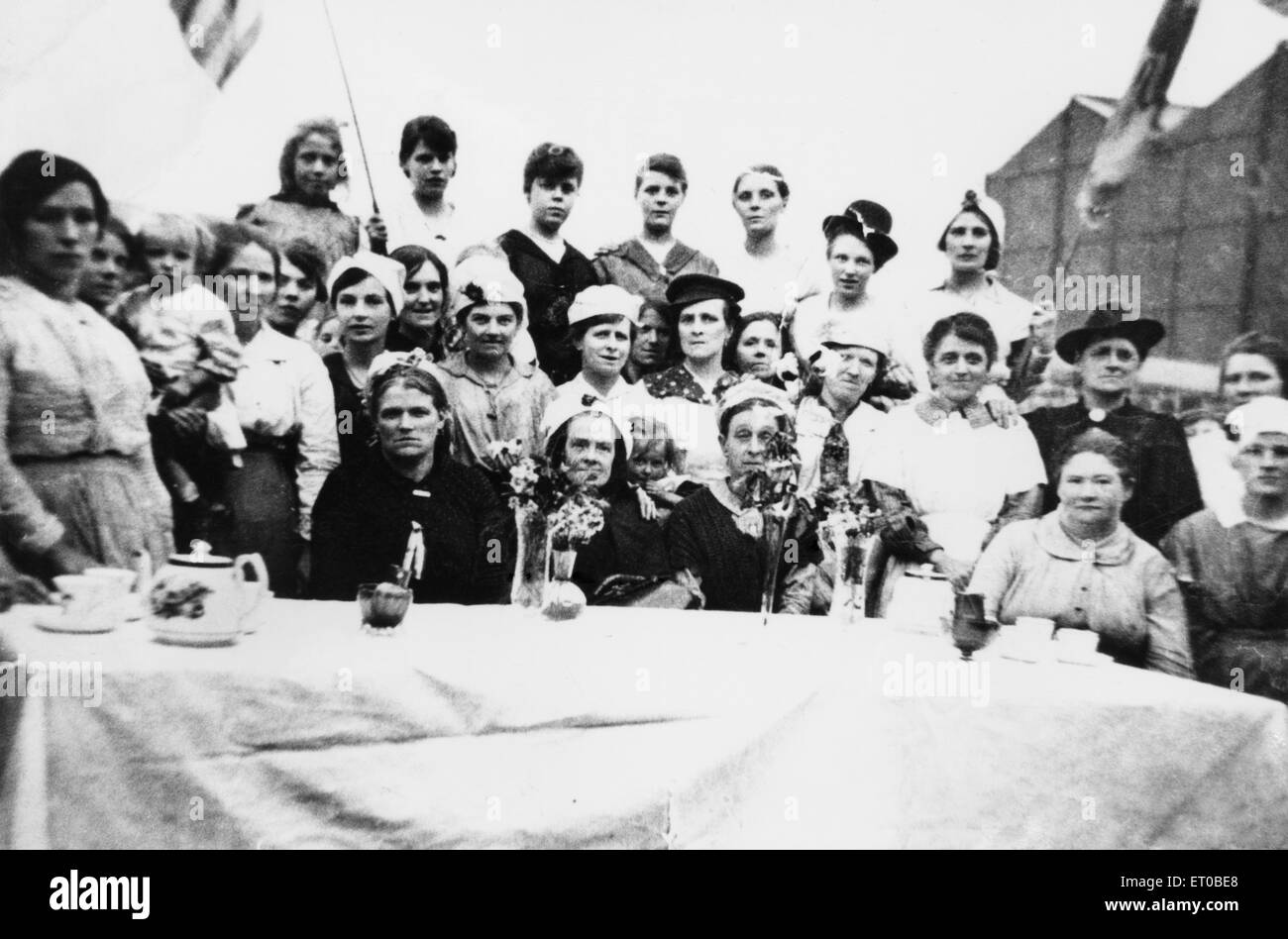La pace tea party tenuto in Liverpool 19 Luglio 1919 Foto Stock