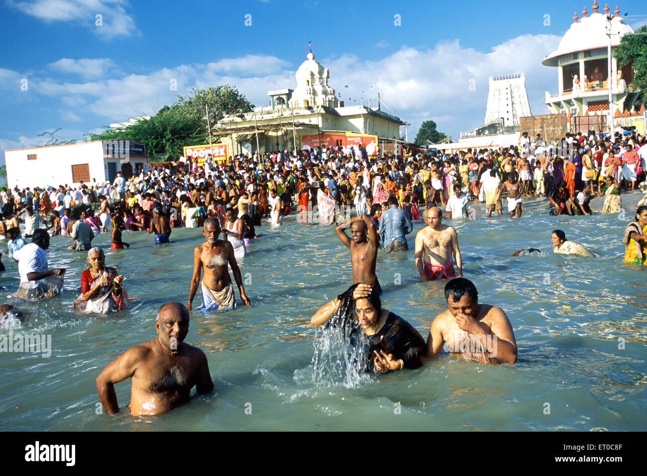 Agni Tirtha Baia del Bengala in Rameswaram Rameshvaram ; Tamil Nadu ; India Foto Stock
