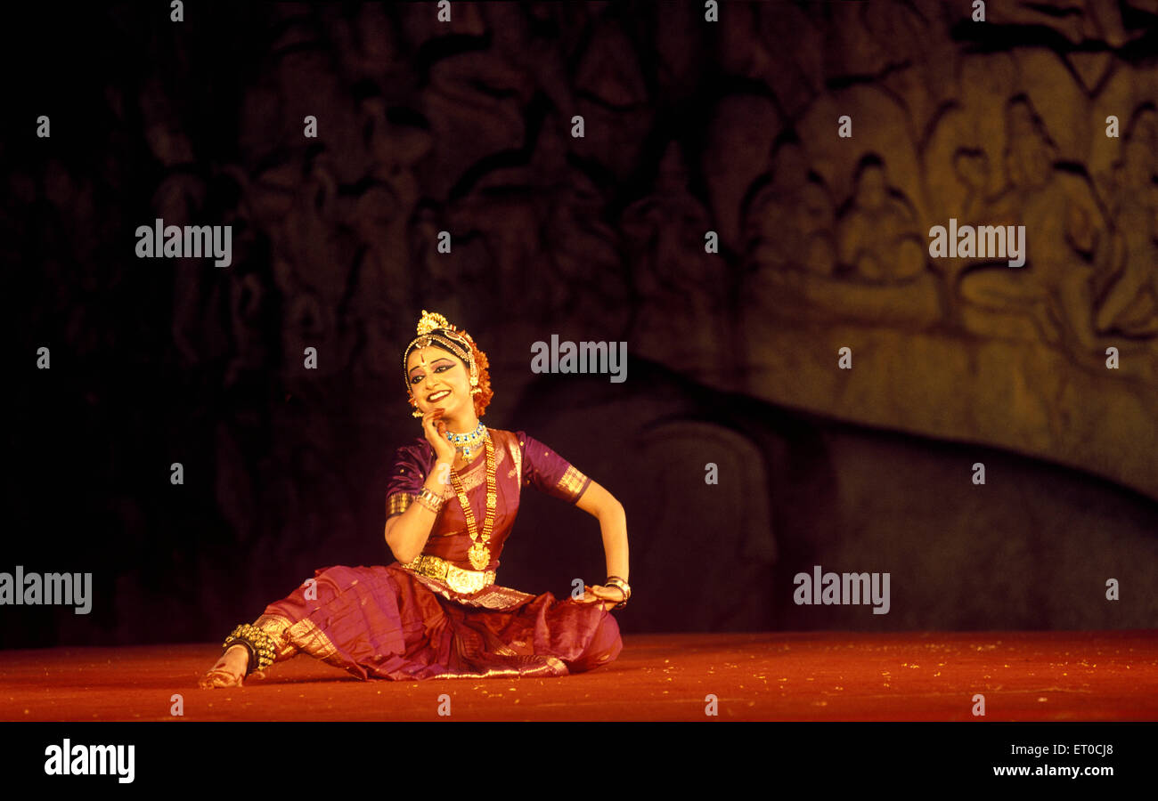 Festival di danza Mamallapuram vicino a Madras Chennai ; Tamil Nadu ; India n. MR Foto Stock