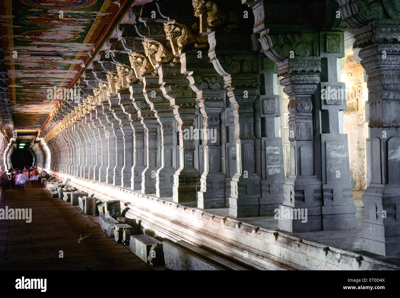 Ramanathaswamy tempio, Rameswaram, Rameshvaram, Ramanathapuram, Tamil Nadu, India, Asia Foto Stock