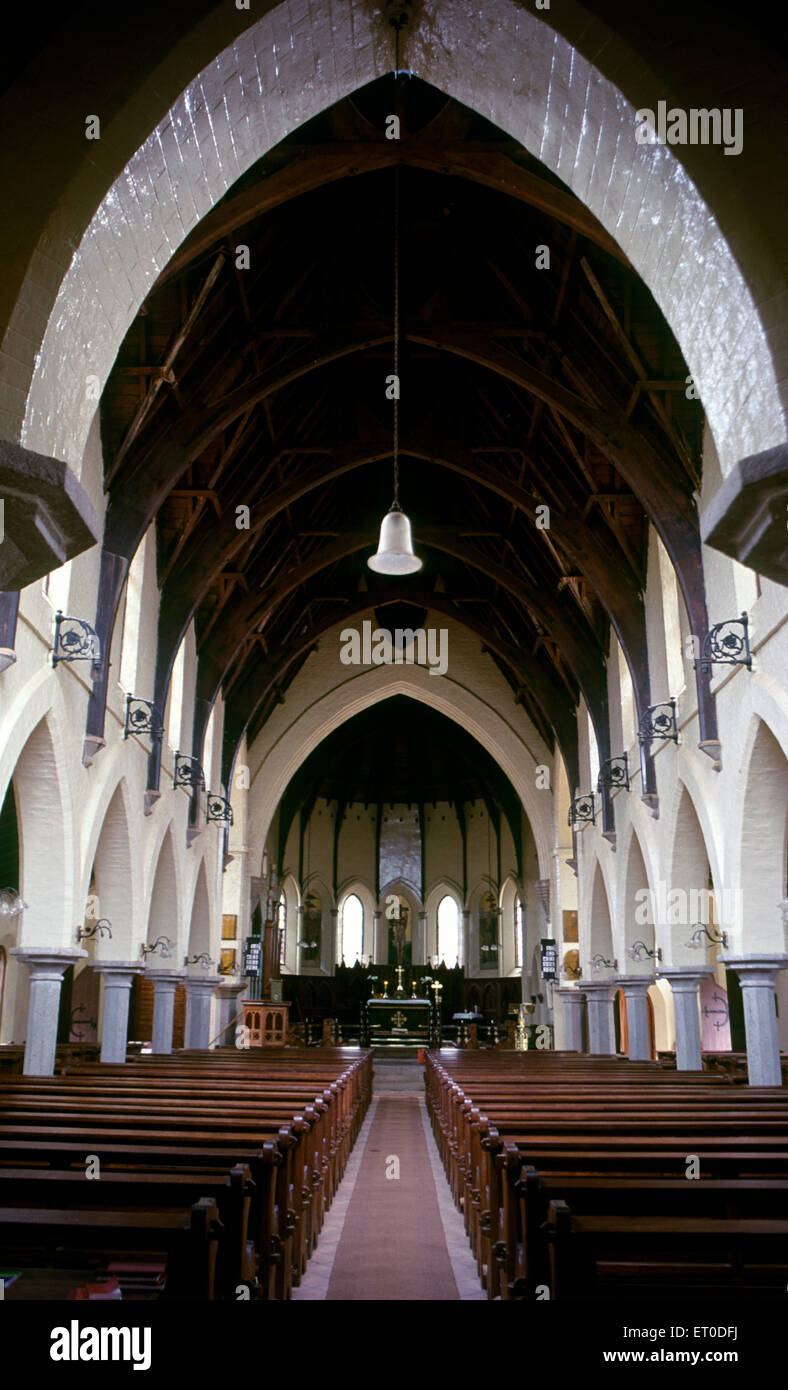 Interno di Saint George chiesa ; Wellington ; Connor ; Nilgiris ; Tamil Nadu ; India Foto Stock