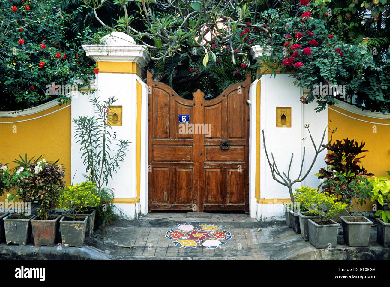 Quartiere Francese, Pondicherry, Puducherry, Tamil Nadu, Union Territory , UT, India, Asia Foto Stock