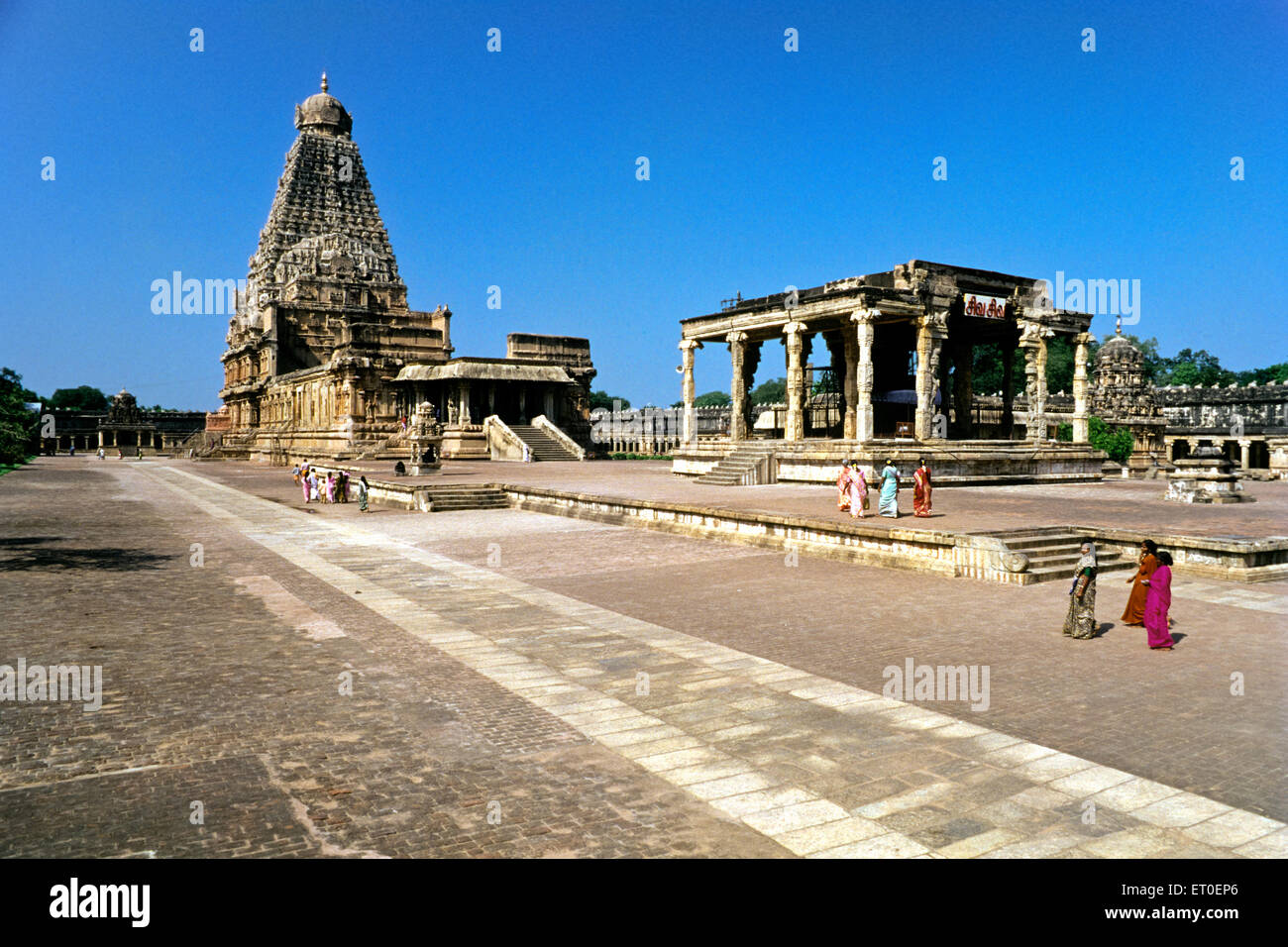 Tempio di Brihadeeswara, tempio di Brihadishwara, Thanjavur, Tanjore, Tamil Nadu, India, Asia Foto Stock