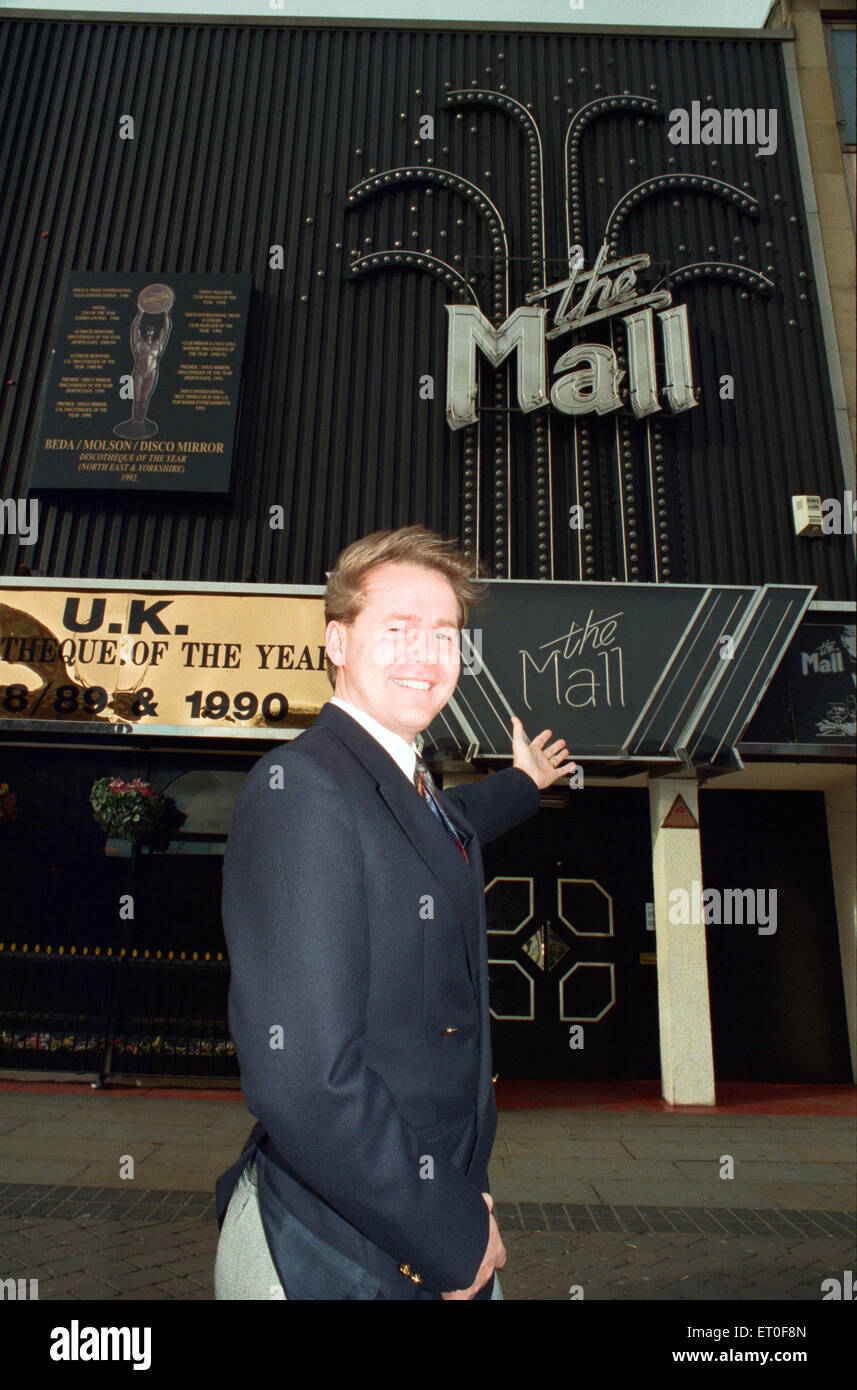Ian Curtis Smith, nuovo responsabile del centro commerciale, Stockton. 17 febbraio 1995. Foto Stock