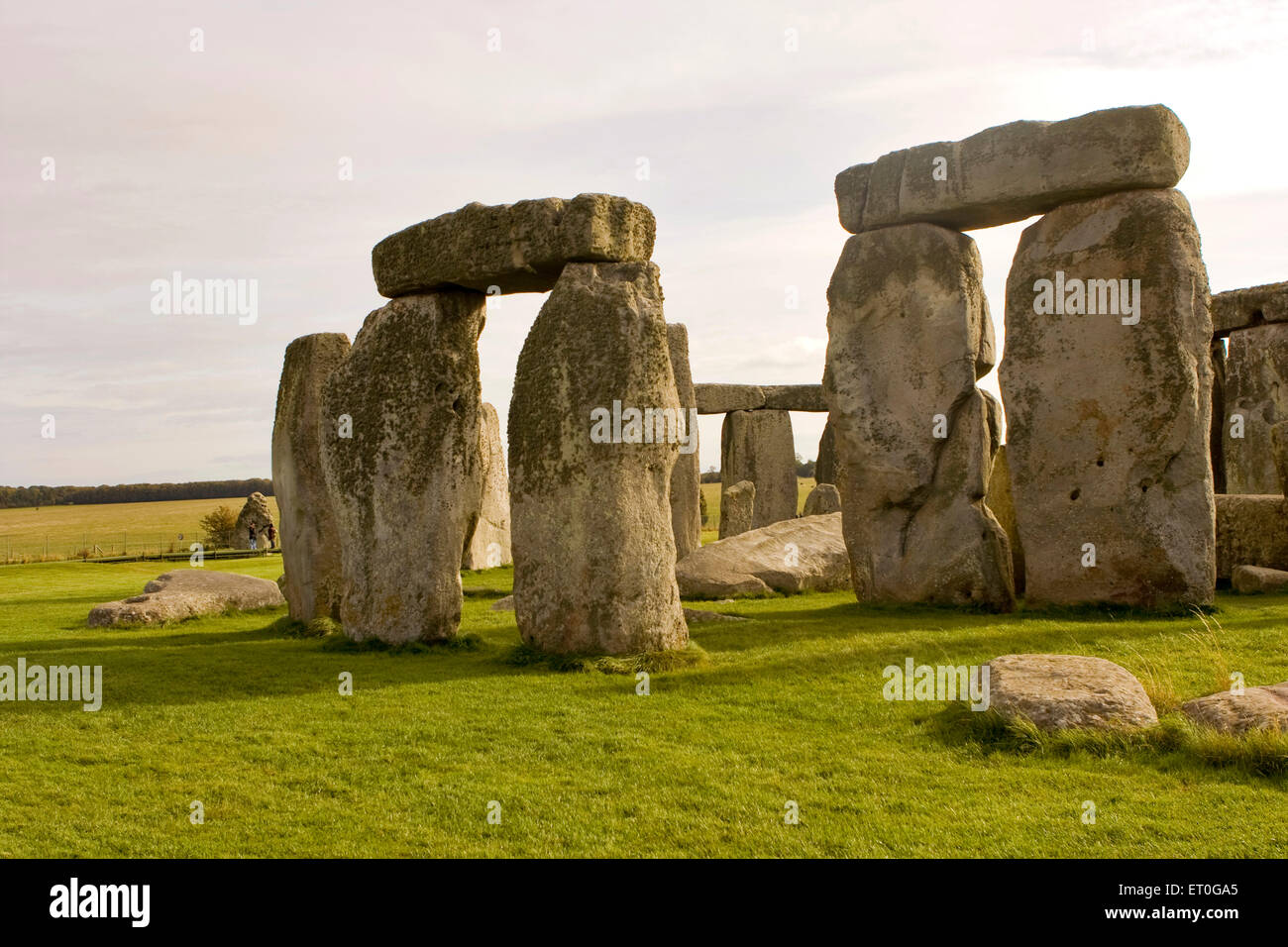 Stonehenge , punto di riferimento storico , monumento preistorico , Wiltshire , Amesbury , Salisbury , Inghilterra , Regno Unito Foto Stock