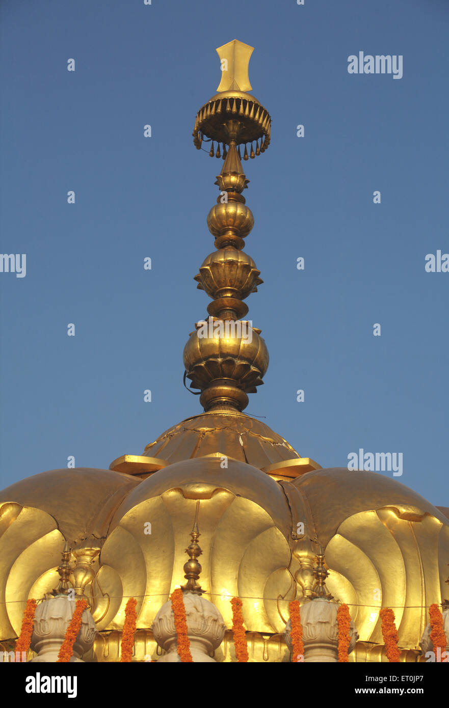 Golden dome, Hazur Sahib Gurdwara, Takht Sachkhand Sri Hazur Abchalnagar Sahib Gurudwara, Nambied, Maharashtra, India Foto Stock