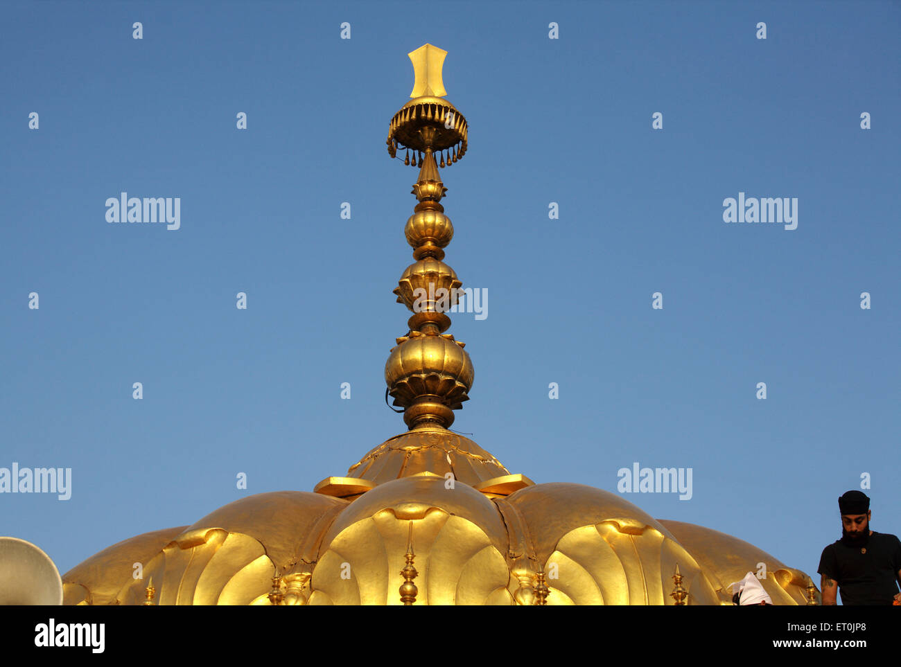 Golden dome, Hazur Sahib Gurdwara, Takht Sachkhand Sri Hazur Abchalnagar Sahib Gurudwara, Nambied, Maharashtra, India, Asia Foto Stock