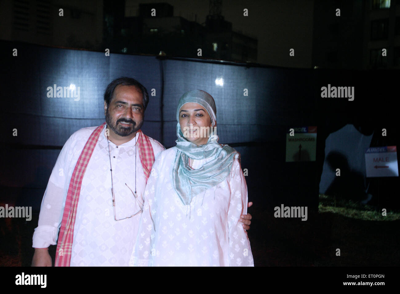 Amir raza husain e sua moglie virat ; Bombay ; Mumbai ; Maharashtra ; India NOMR Foto Stock