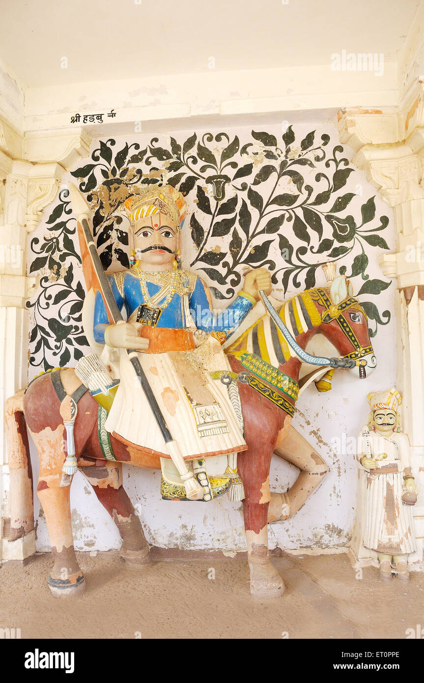 Statua del dio Abu ; hall of Gods ; Mandore ; Jodhpur ; Rajasthan ; India Foto Stock