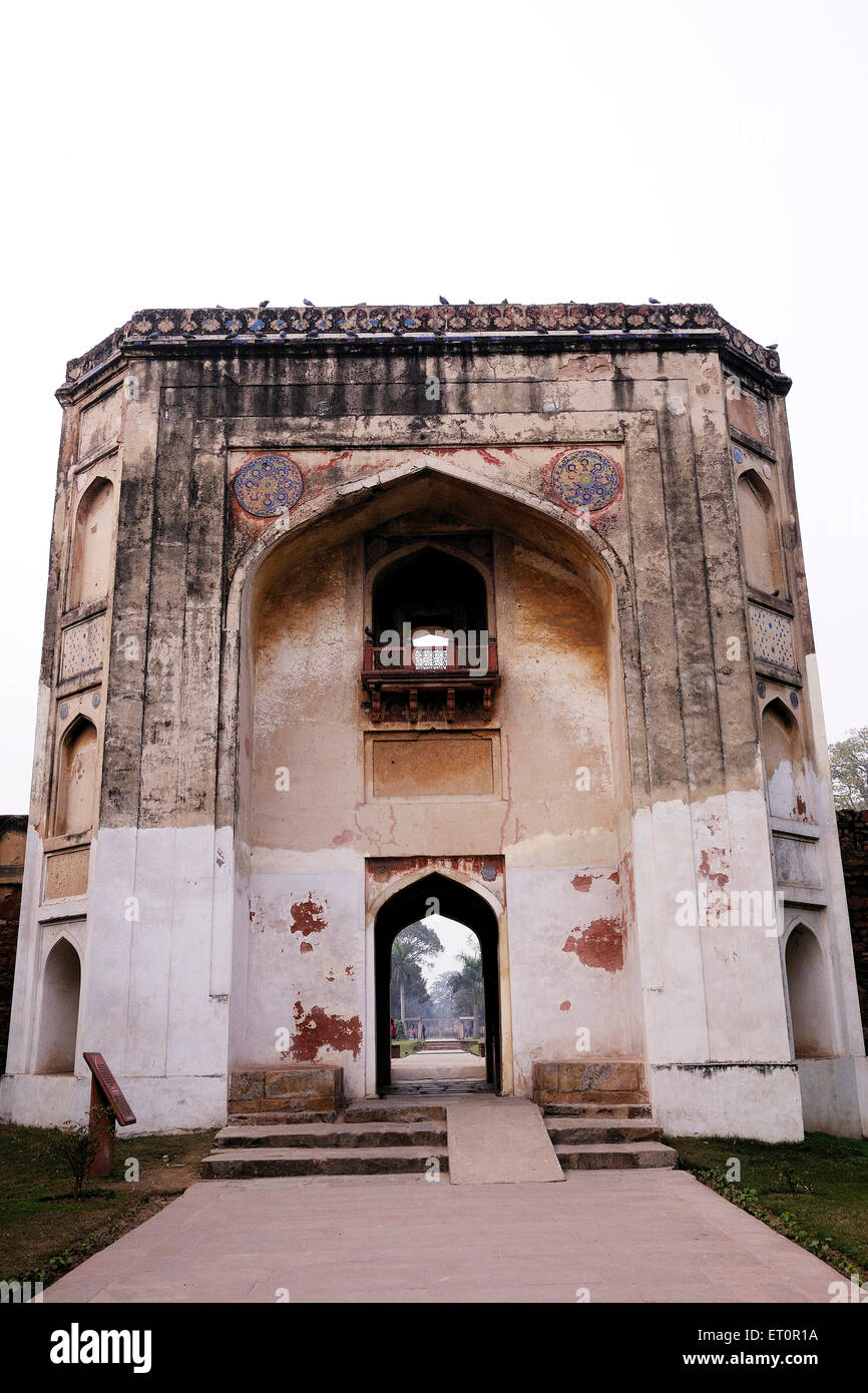 Tomba di BU Halima, tomba di Humayun, tomba di Humayun, sito patrimonio dell'umanità dell'UNESCO, Delhi, India, monumento indiano Foto Stock
