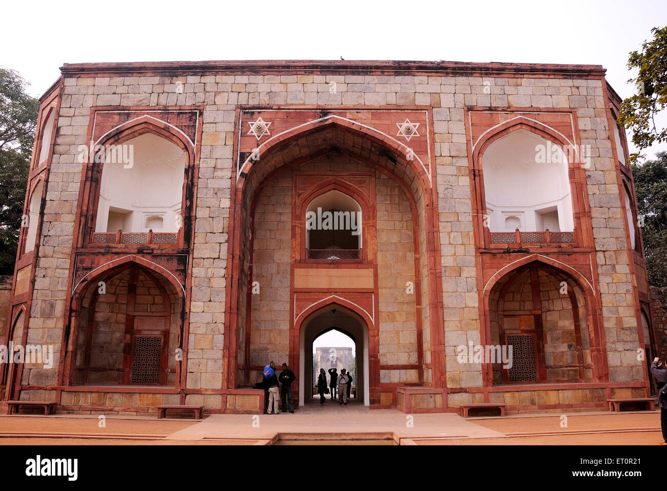 Ingresso, tomba di Humayun, tomba di Humayun, sito patrimonio dell'umanità dell'UNESCO, Delhi, India Foto Stock