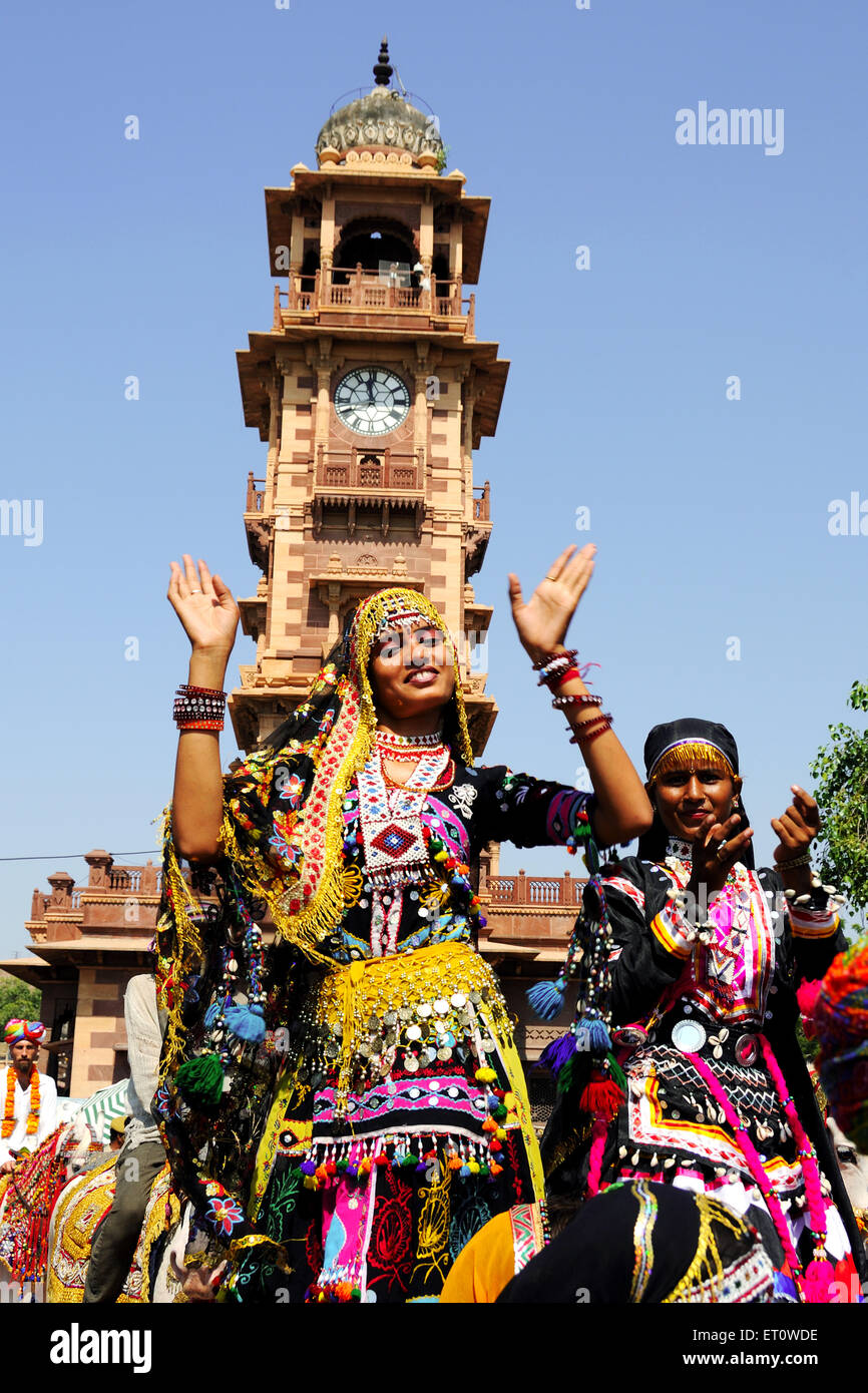 Kalbeliya ballerini folk ; Jodhpur ; Rajasthan ; India Signor#786 Foto Stock