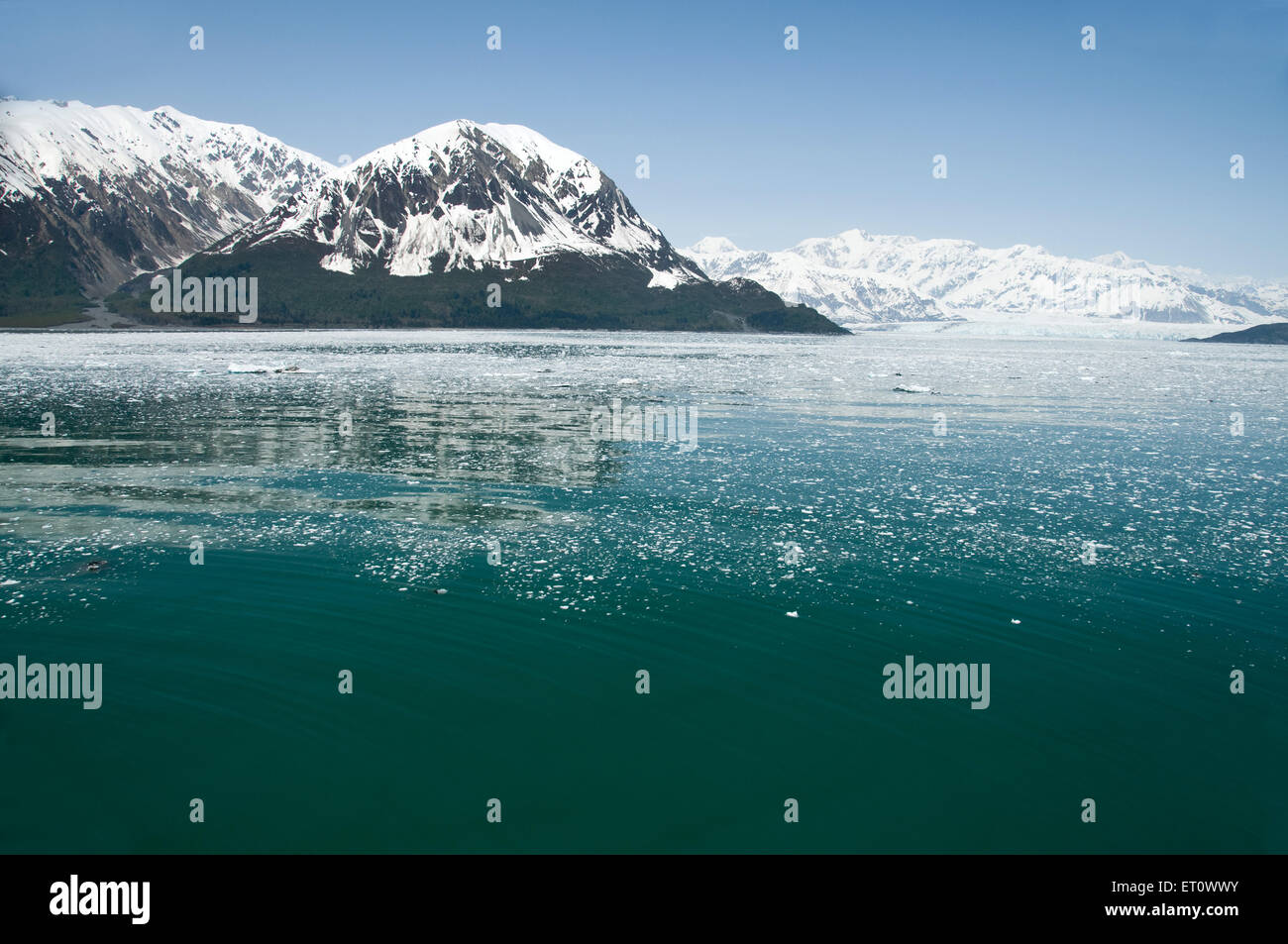 Vista del ghiacciaio Hubbard ; Alaska ; Stati Uniti Stati Uniti d'America Foto Stock