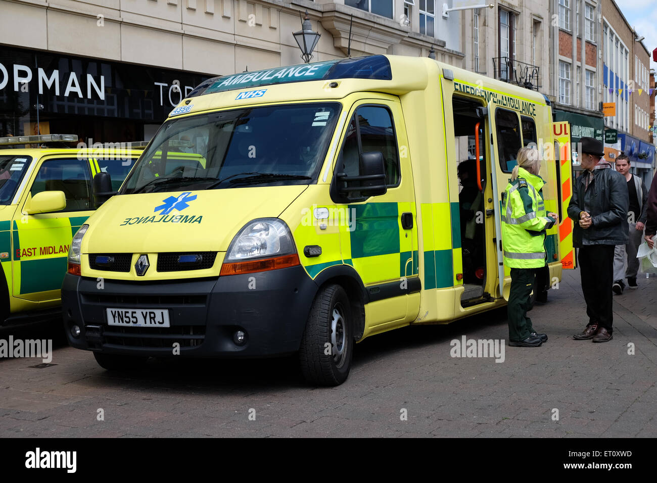 East Midlands servizio ambulanza in loughborough Foto Stock