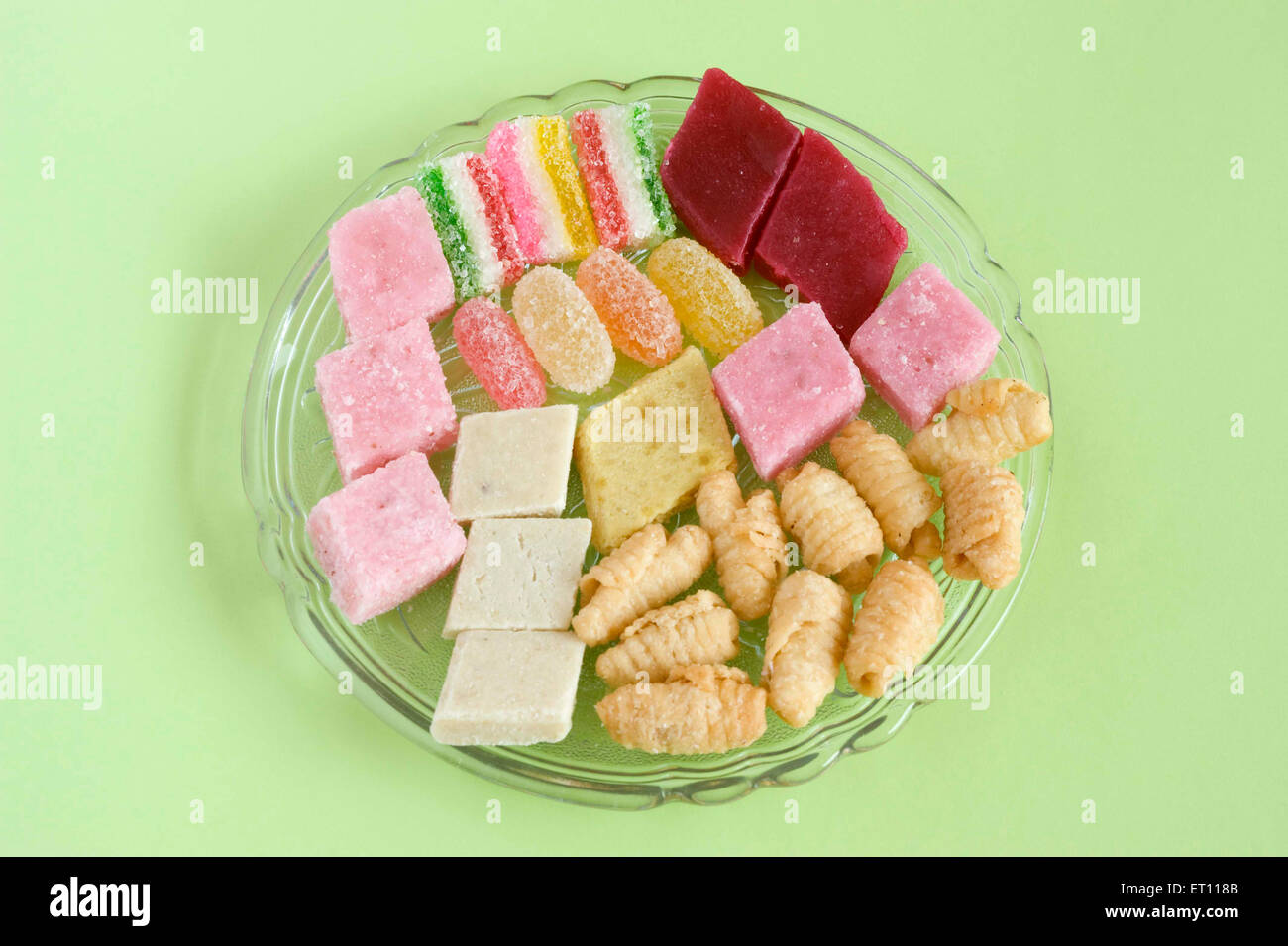 Natale il cibo nel piatto di vetro di Juhu Mumbai Maharashtra India Asia Foto Stock