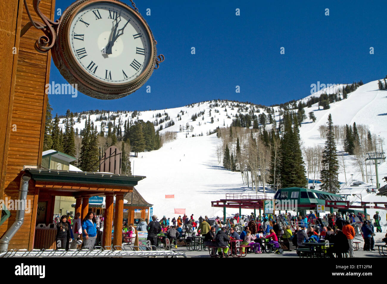 Grand Targhee Resort situato nel Caribou-Targhee National Forest in Alta, Wyoming negli Stati Uniti. Foto Stock