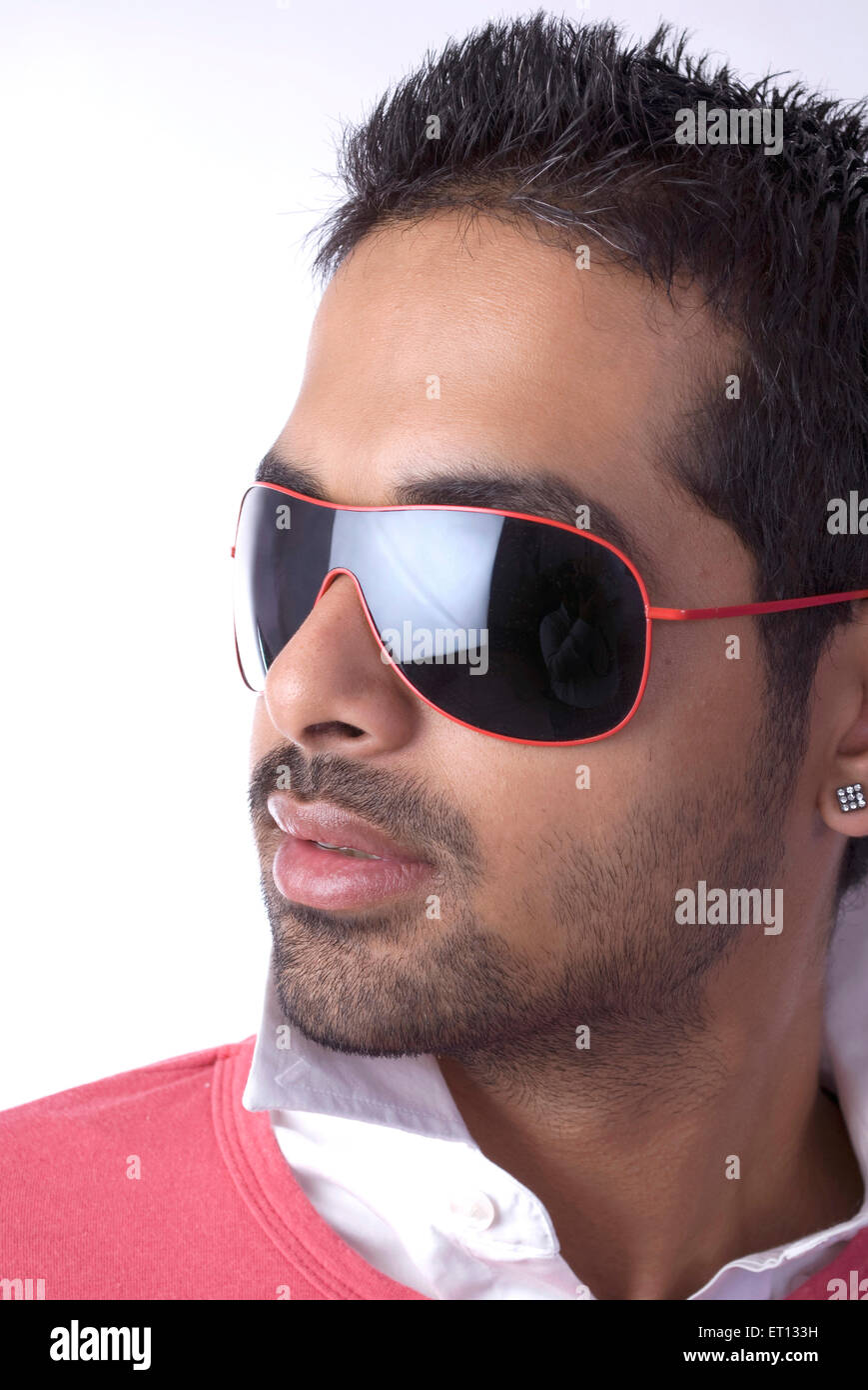 Uomo indiano in occhiali signor#733D Foto Stock