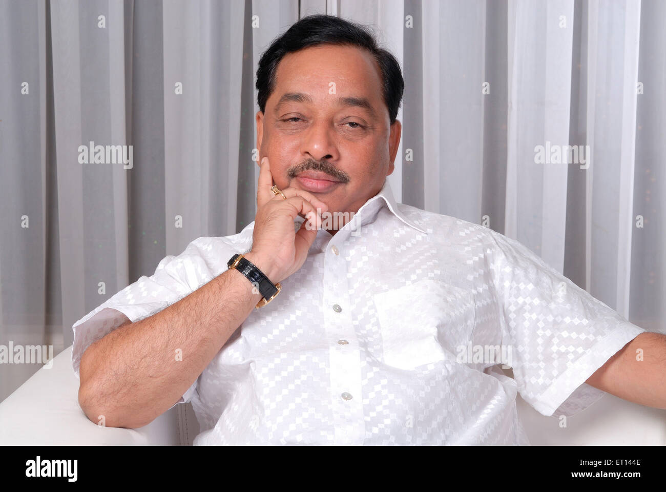 Narayan Rane, membro di Rajya Sabha, Narayan Tatu Rane, politico indiano, Maharashtra, India, Asia Foto Stock