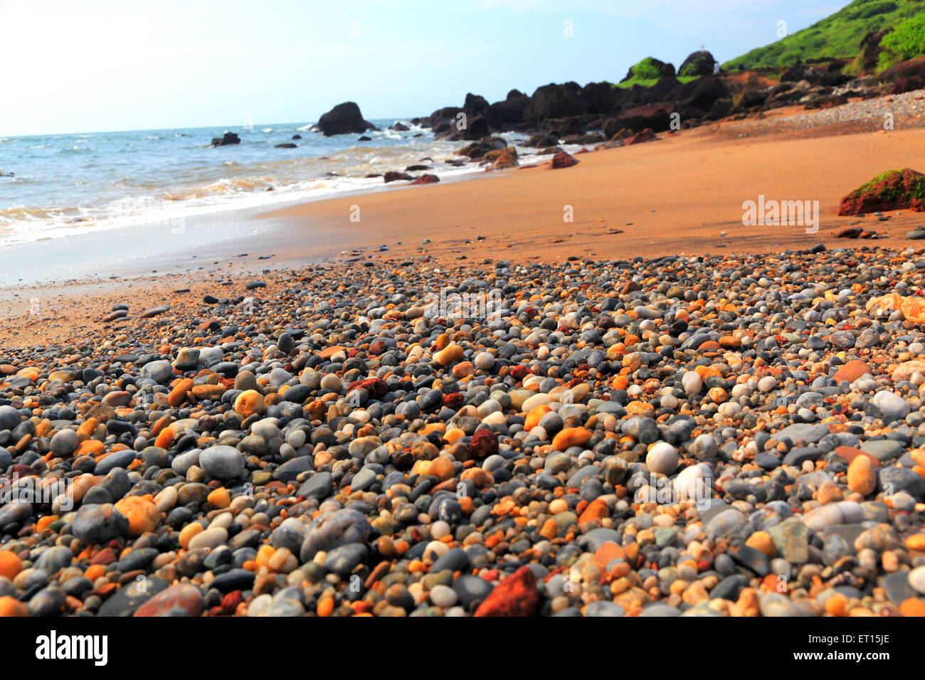 Spiaggia di vagator goa India Asia Foto Stock