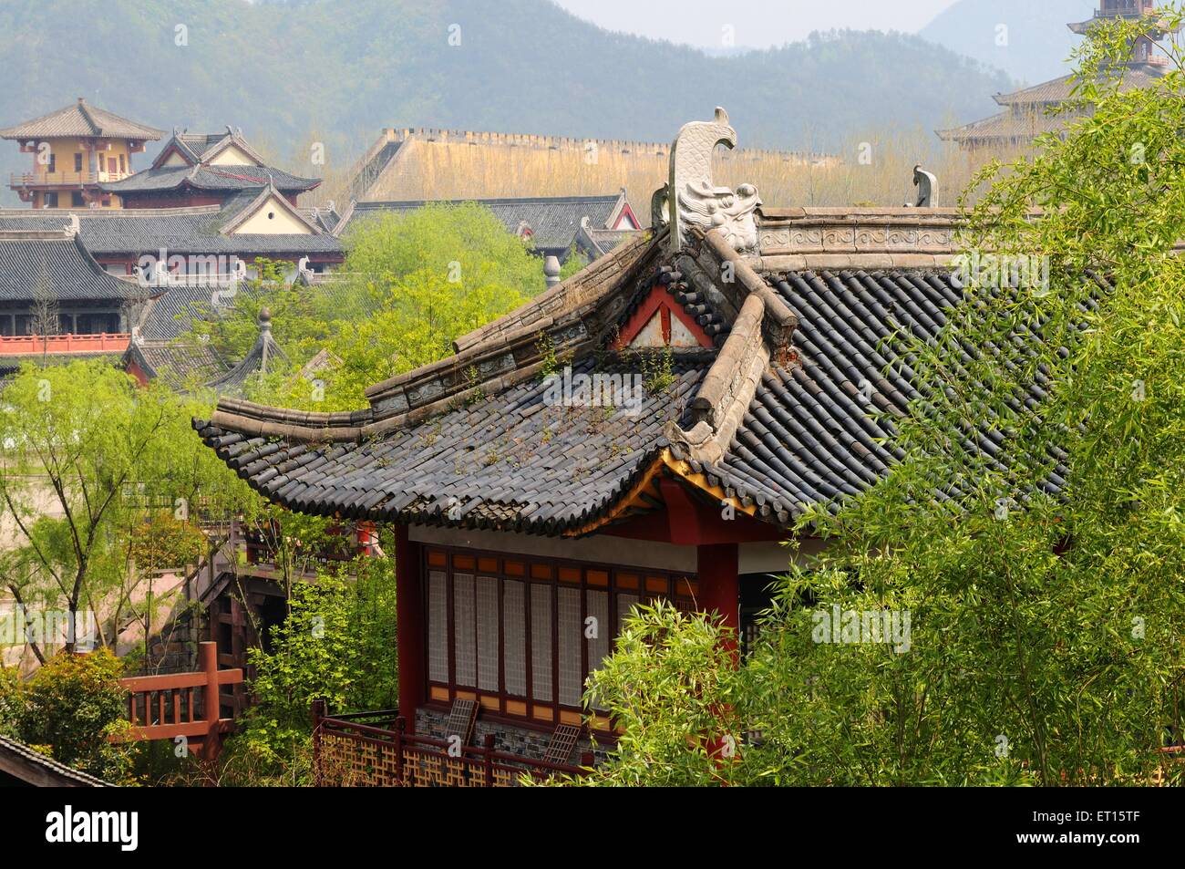 Vecchio villaggio vicino a Dong Yang, Dongyang, Jinhua, Zhejiang, Cina, Cinese Foto Stock