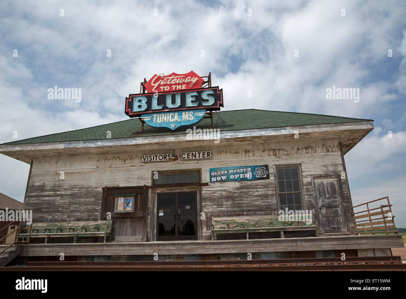 Tunica, Mississippi - Il Gateway al Blues museo e centro visitatori. Foto Stock