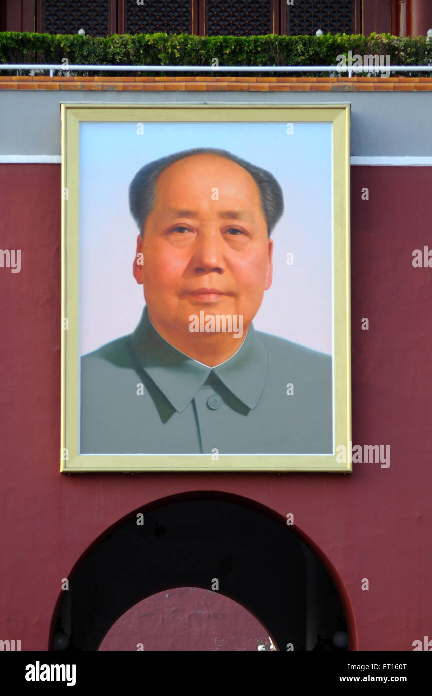 Mao Zedong, Presidente Mao, rivoluzionario comunista cinese, Fondatore della Repubblica popolare cinese, Presidente del Partito comunista cinese, Piazza Tiananmen, Foto Stock