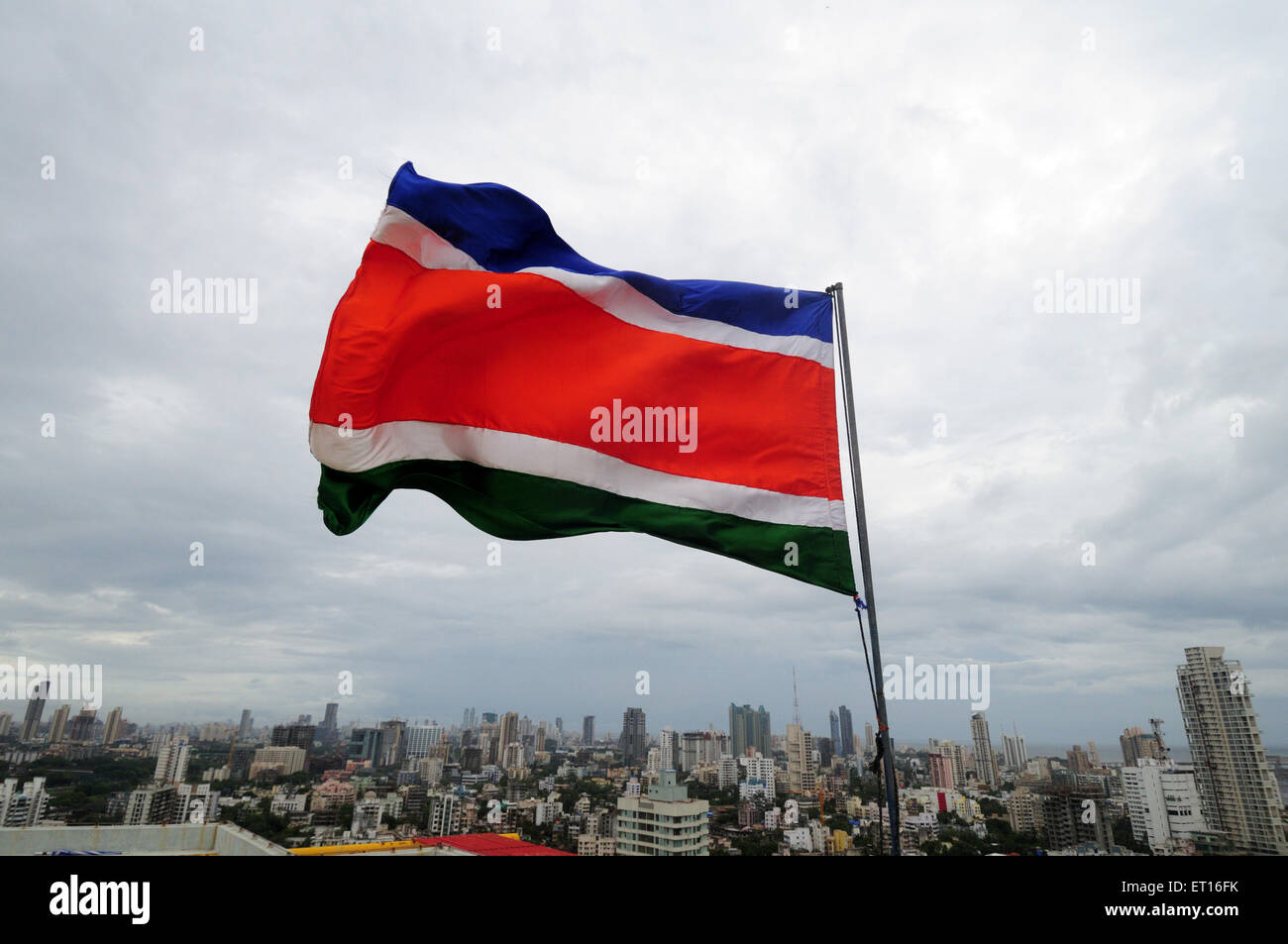 Bandiera del Maharashtra navnirman sena mns ; India Foto Stock