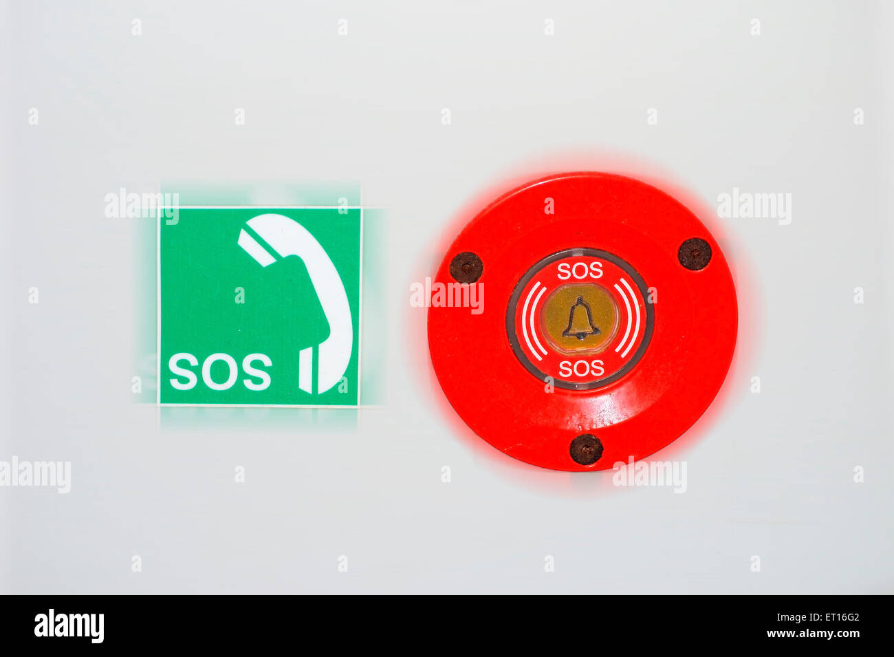 Interruttore di emergenza Foto Stock