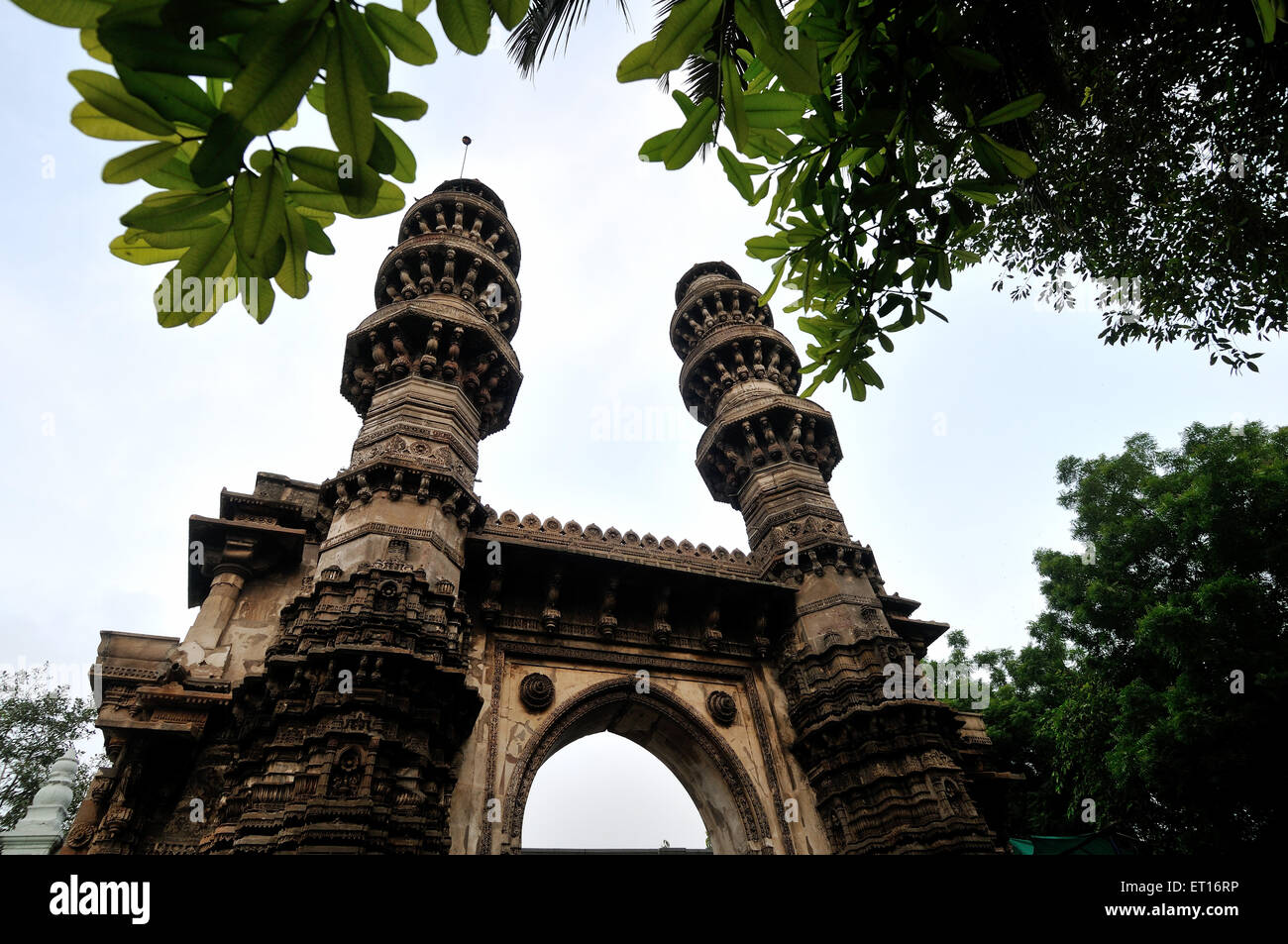 Minareto Jhulta ad Ahmedabad in Gujarat India Asia Foto Stock