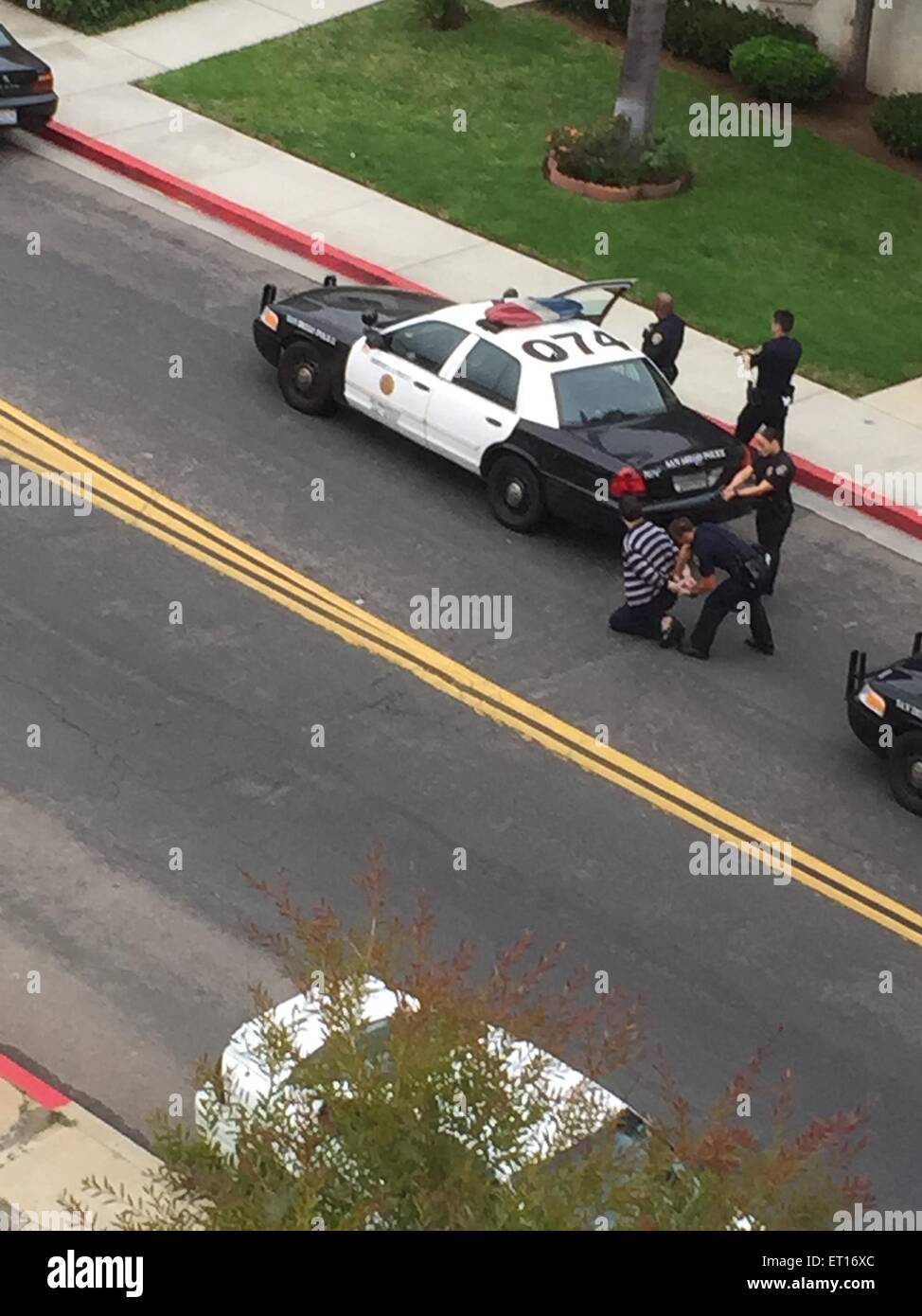 Arresto di polizia sulla strada di San Diego Foto Stock