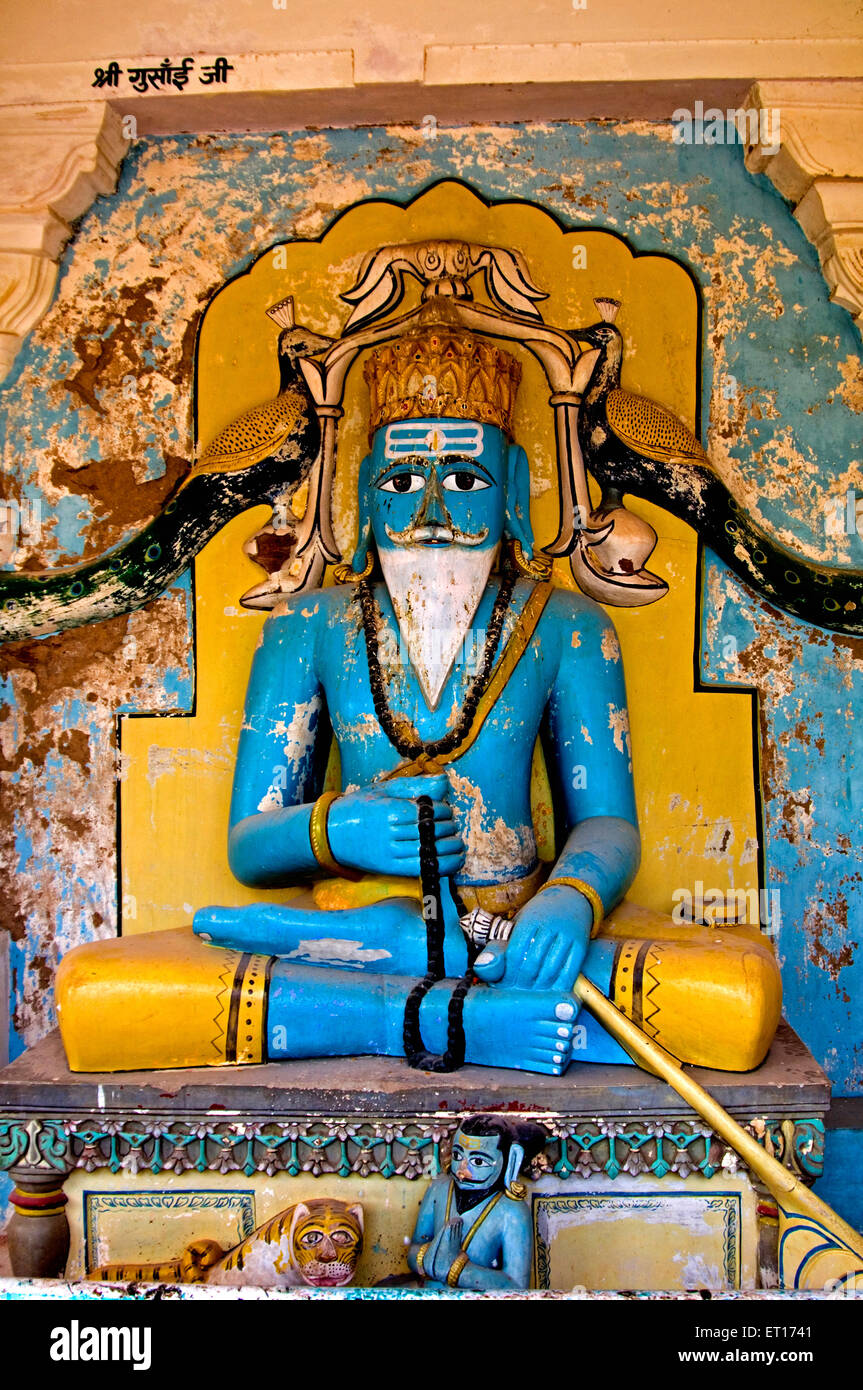 Brahma Narayana, Hare Krishna RAM, Bijoy Krishna Goswami, Statua di Gosaiji ; Jodhpur ; Rajasthan ; India Foto Stock