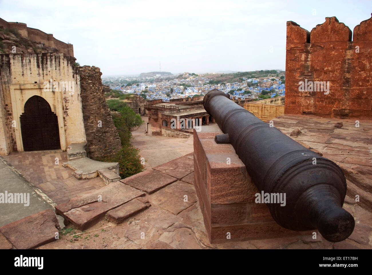 Canon ; Forte Mehrangarh ; Jodhpur ; Rajasthan ; India Foto Stock