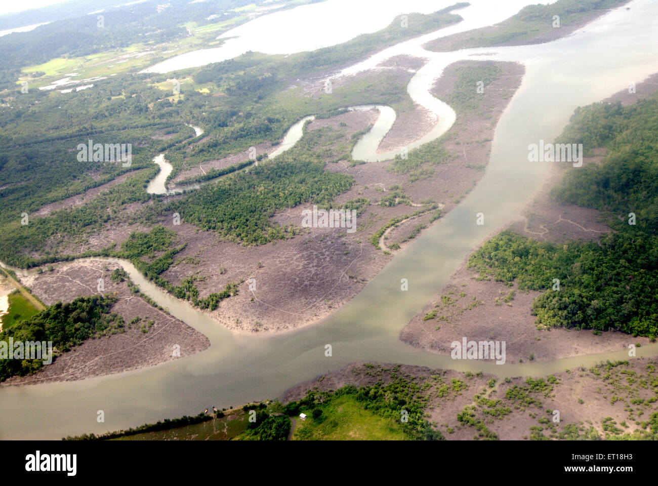 Arial vista sulla baia del Bengala , Andaman e Nicobar , India Foto Stock