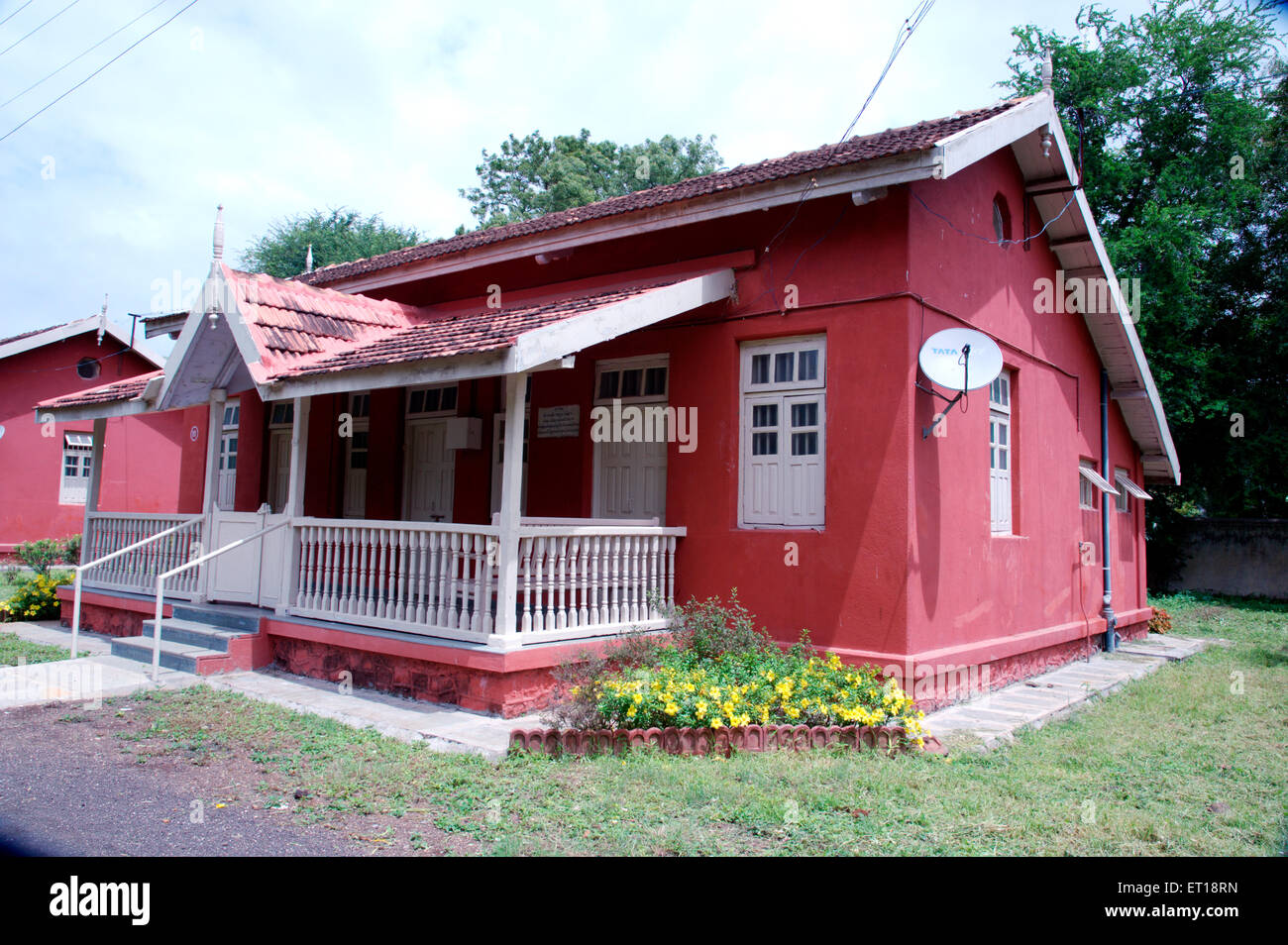 Casa in legno nasik India Asia Foto Stock