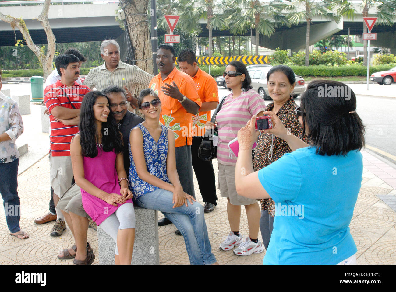 Famiglia godendo photo shoot ; Malaysia signor#364 Foto Stock