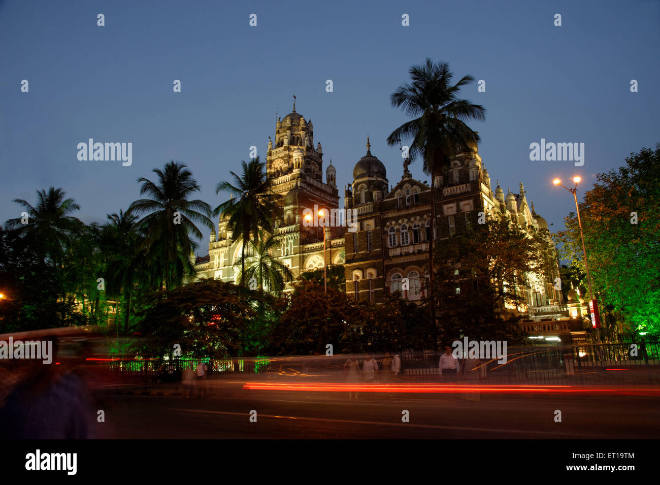 L'illuminazione su Head Quarter Churchgate il giorno della Repubblica Foto Stock