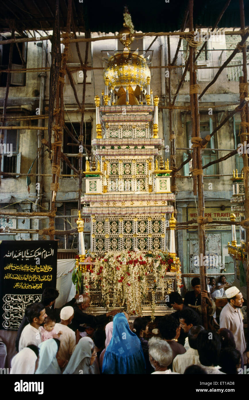 Muharram festival musulmani sciiti Mumbai India Maharashtra Foto Stock