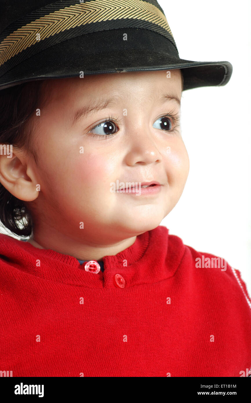 Giovane ragazzo in hat signor#780A Foto Stock
