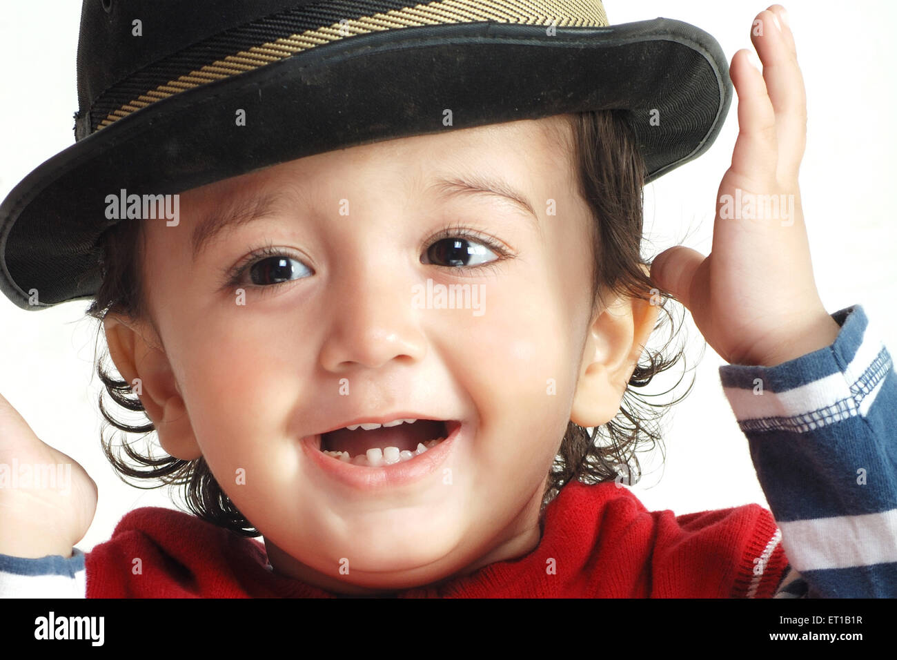 Giovane ragazzo in hat signor#780A Foto Stock
