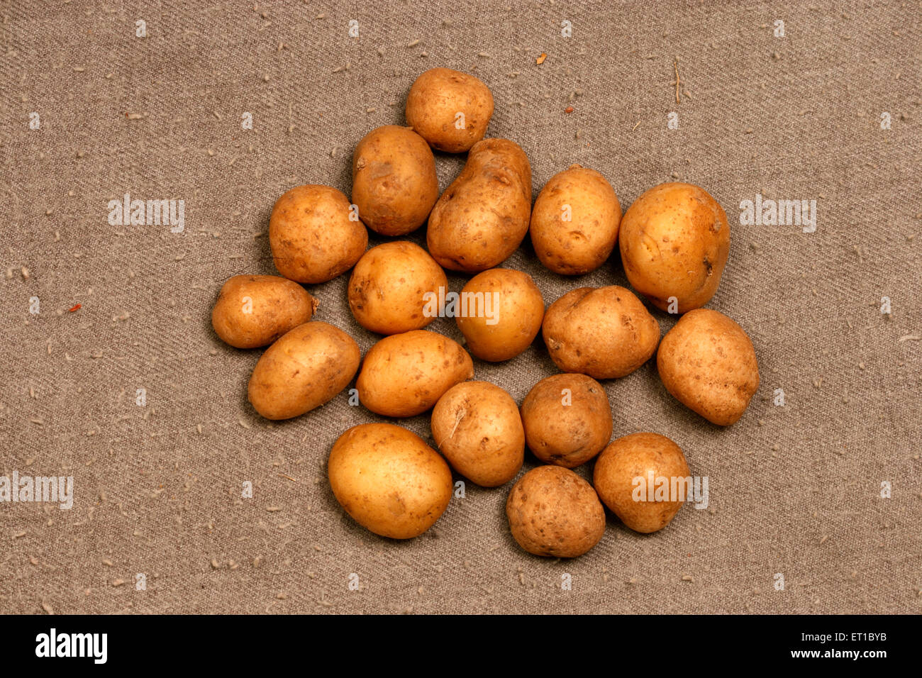 Piano del tavolo di patate Foto Stock