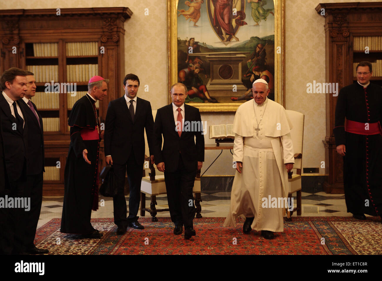 Vaticano. Decimo Giugno, 2015. Città del Vaticano 10/06/2015 Papa Francesco incontra il presidente della Federazione Russa Vladimir Putin Credito: Davvero Facile Star/Alamy Live News Foto Stock