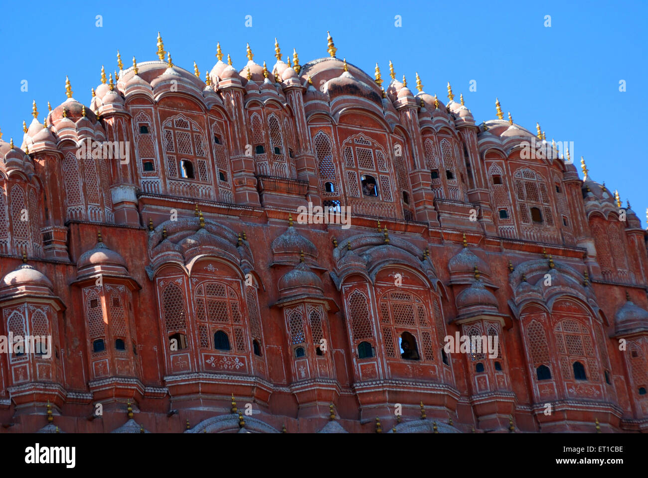 Hawa Mahal Palace di vento Jaipur Rajasthan India Asia Foto Stock