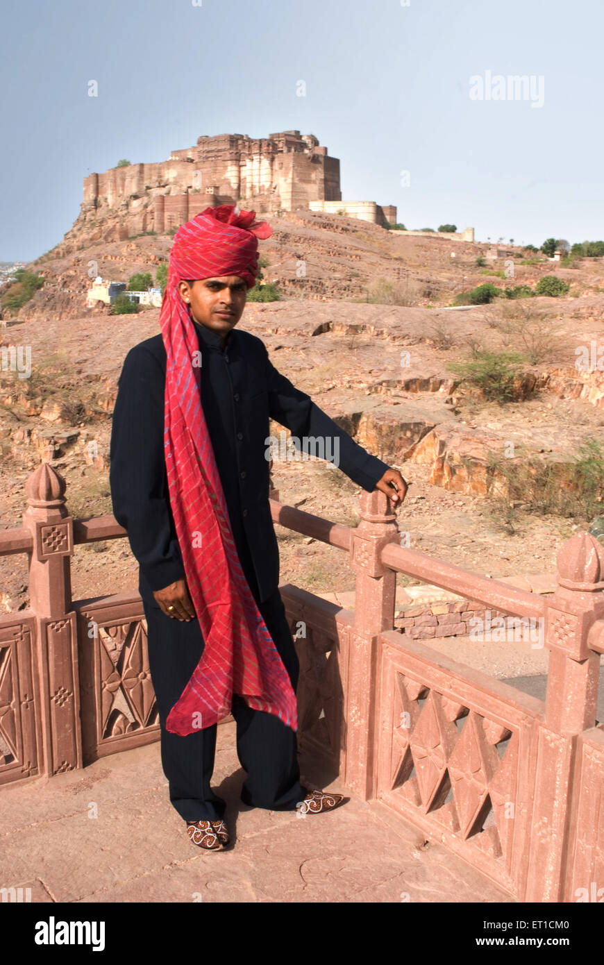 Guida turistica a forte mehrangarh ; Jodhpur ; Rajasthan ; India Signor#704F Foto Stock