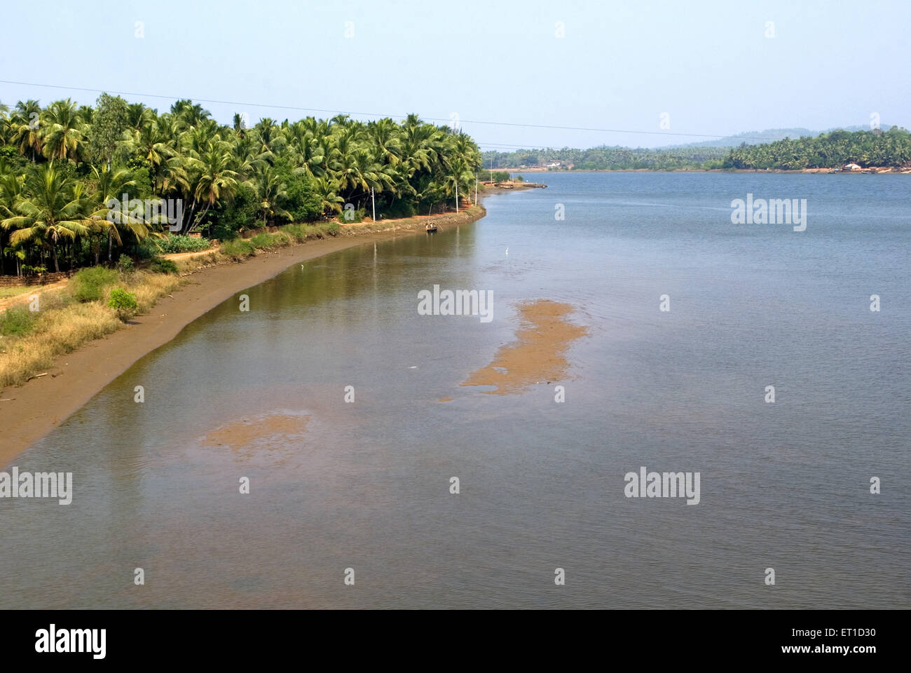 Fiume tra mookambika e udipi ; Karnataka ; India Foto Stock