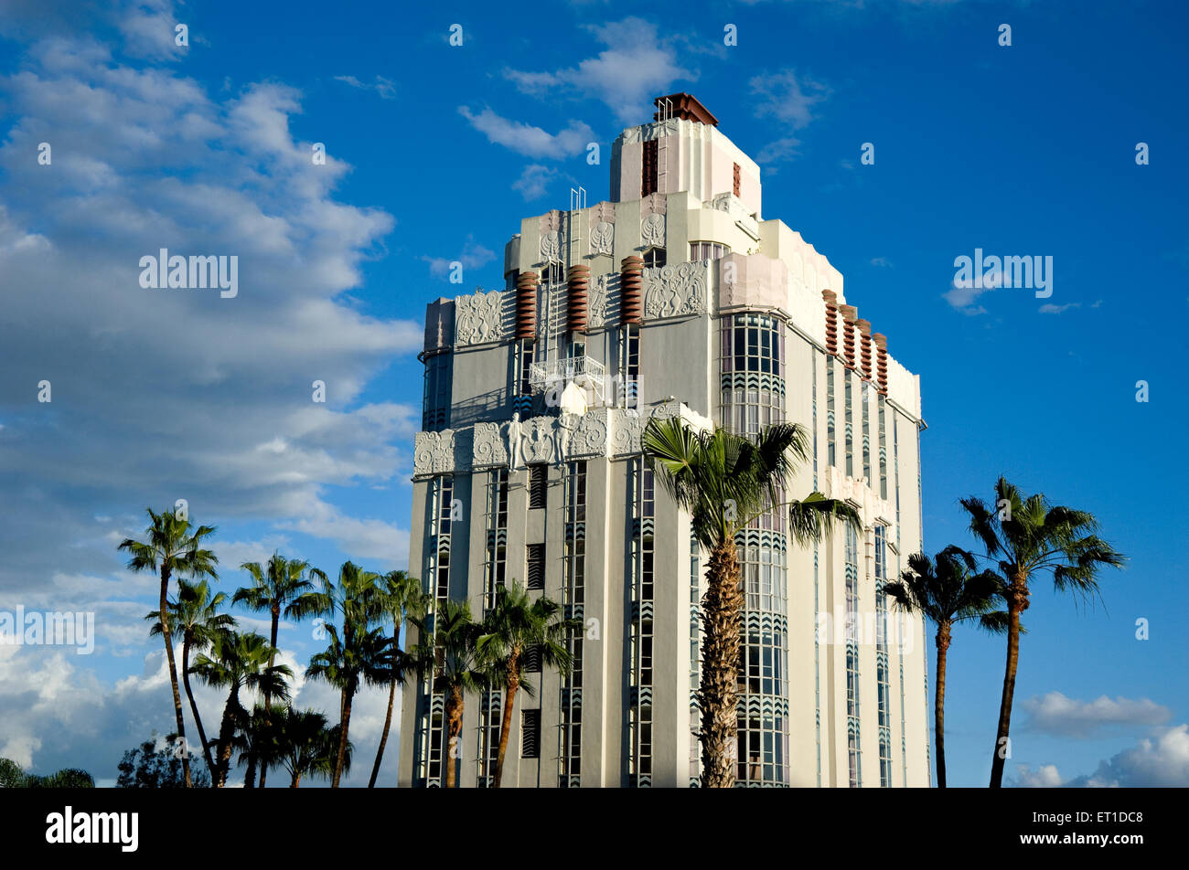 Il Sunset Tower Hotel sulla Sunset Strip di Los Angeles, CA Foto Stock