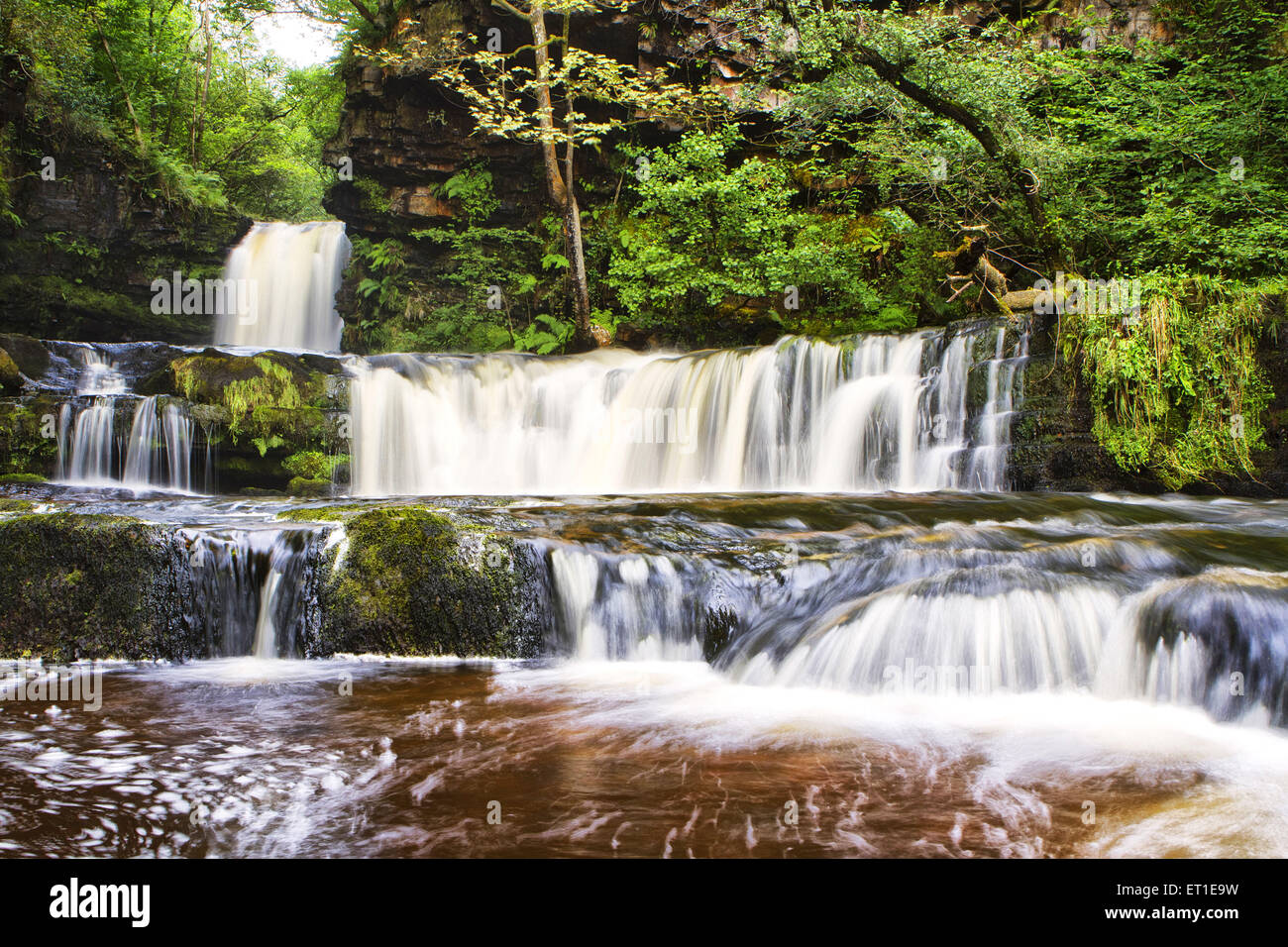 Parco Nazionale di Brecon Beacons cascate in Galles in Inghilterra Foto Stock