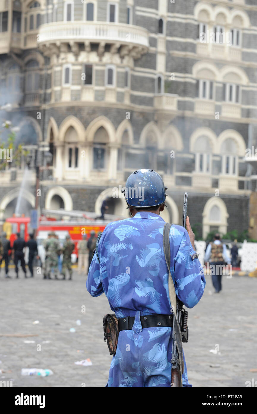 Forza di intervento rapido, RAF commando Taj Mahal hotel ; attacco terroristico da Deccan Mujahedeen del 26 novembre 2008 a Bombay Foto Stock