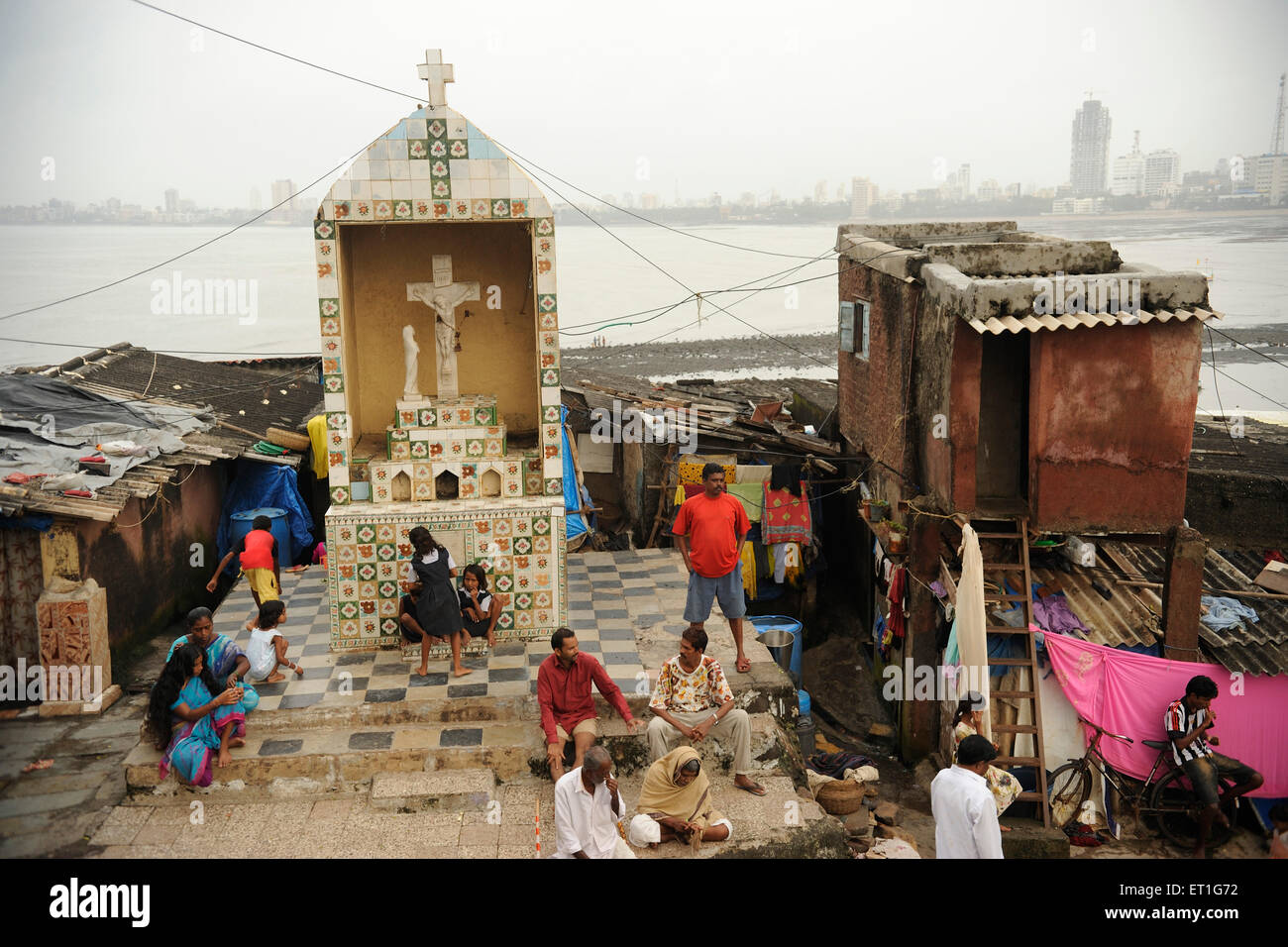 Scena di Worli village ; Mumbai Bombay ; Maharashtra ; India Foto Stock