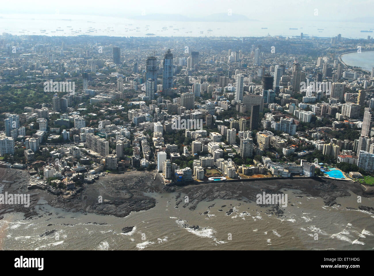 Vista aerea della città ; Mumbai Bombay ; Maharashtra ; India Foto Stock