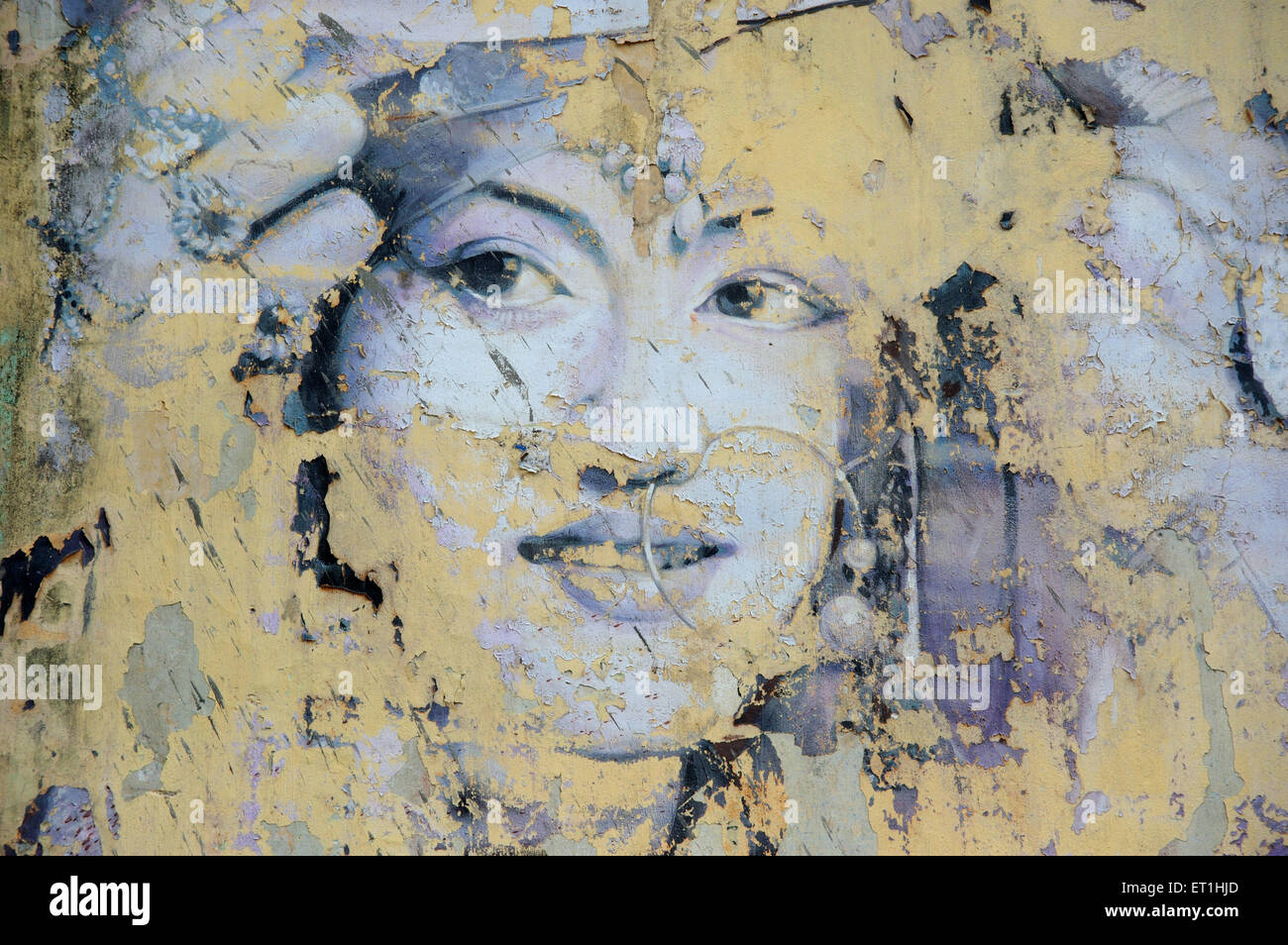 Vecchio vintage 1900s ritratto di attrice Madhubala Indian bollywood hindi film attori Bombay Mumbai India Foto Stock